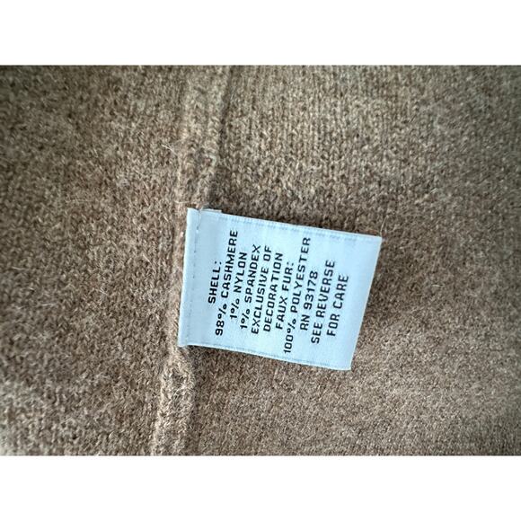 $796 The Cashmere Project Cashmere Cardigan Jacket Faux Fur Coat Sz M sweater - Picture 6 of 12